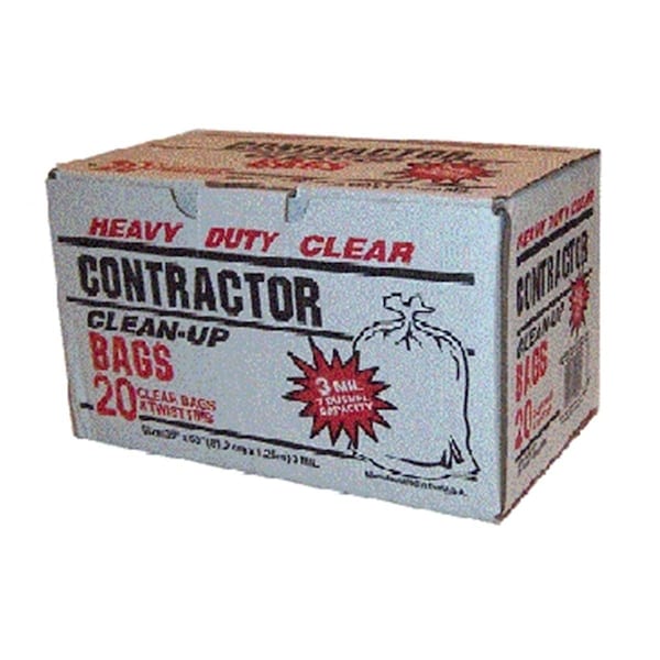 Primrose Plastics 42 gal 3 Mil Clear Contractor Bag, 20PK PR570312 - main